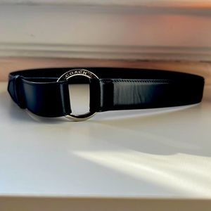 Coach black leather belt